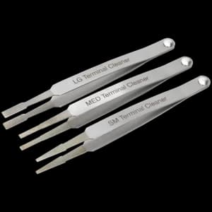 Image of Sealey 3 Piece Diamond Grip Terminal Cleaner Set