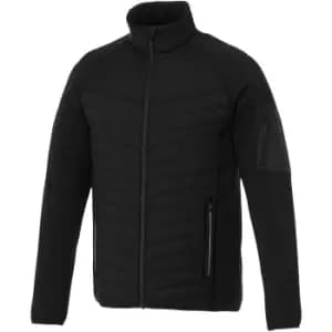 Image of Elevate Mens Banff Hybrid Insulated Jacket (XL) (Solid Black)