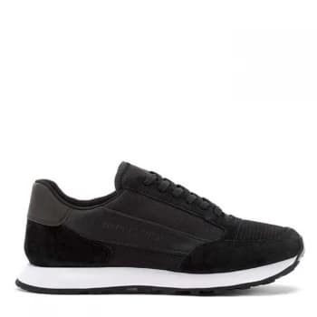 Image of Armani Exchange Contrast Sole Runner Trainers Black Size 11 Men
