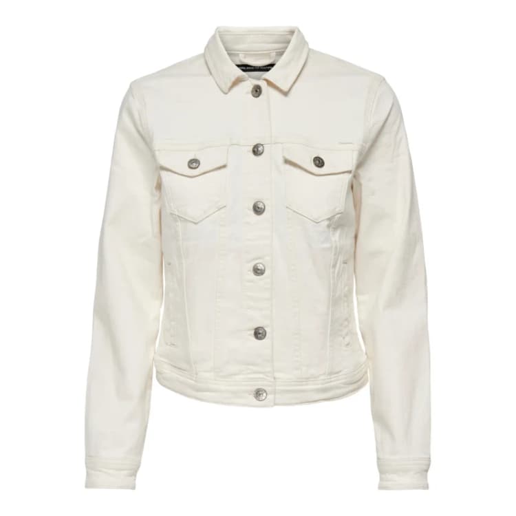 Image of Only Denim jacket with pim collar Only Onltia Blanc Female 36