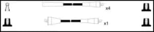 Image of Remax HT Ignition Leads Cable Set Wire Wound Cable 5 Leads VAUXHALL CAVALIER