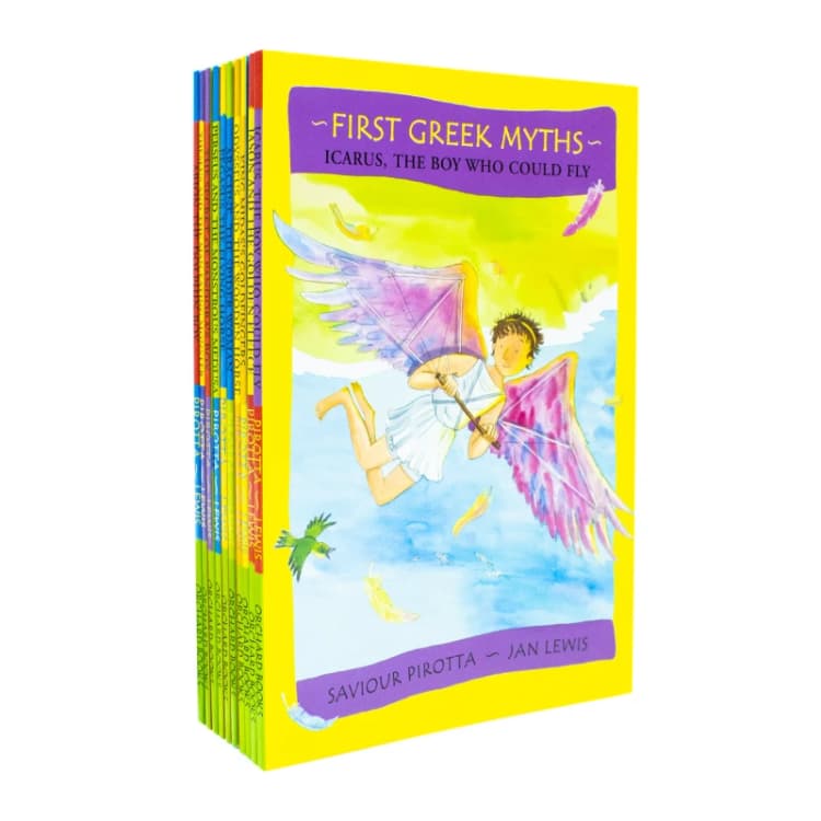 Image of First Greek Myths Series 10 Books Collection Set (Arachne-The Spider Woman, Arion-The Dolphin Boy, Icarus-The Boy Who Could Fly, Jason and The Golden