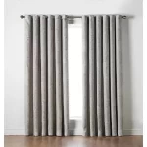 Image of Essential Living Fern Eyelet Ring Top Curtains Cream 228cm x 183cm