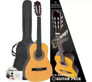 Image of ENCORE ENC34OFT Classical Guitar - Natural, Yellow