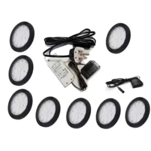 Image of Moderix Orbit Black 1.5W LED Light Kit Under Cabinet Shelf Cupboard Kit - Light
