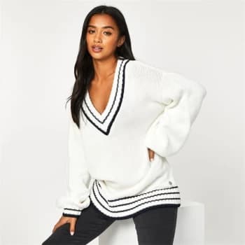 Image of Jack Wills Wetheral Cricket Jumper - Vintage White