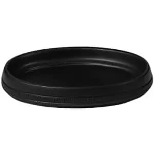 Image of Showerdrape - Strata Black Resin Soap Dish - Black