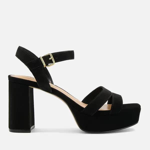 Image of Dune Womens Molten Suede Platform Sandals - UK 3