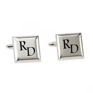 Image of Harevy Makin Plain Square Cufflinks in Engravable Box