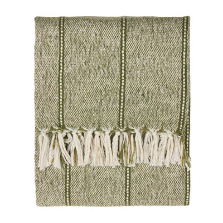 Image of Yard Hedon Woven Indoor/Outdoor Throw in Green Size: 130cm x 180cm Green Unisex 130cm x 180 cm