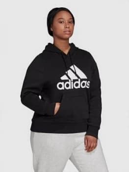 Image of Adidas Badge Of Sport Overhead Hoodie - Black