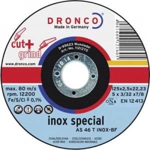 Image of Dronco 1123270-100 AS 46 INOX Cutting and grinding disc 125mm 22.23mm