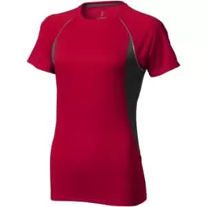 Image of Elevate Womens/Ladies Quebec Short Sleeve T-Shirt (XS) (Red/Anthracite)