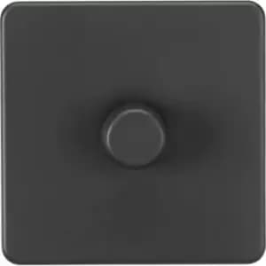 Image of MLA Knightsbridge Screwless 1G 2-Way 10-200W (5-150W LED) Trailing Edge Dimmer Anthracite - SF2181AT