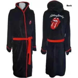 Image of The Rolling Stones - Classic Tongue Unisex Small - Medium Bathrobe - Black