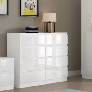 Image of Fwstyle Large Modern 8 Drawer Chest White Gloss