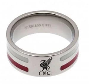 Image of Stainless Steel Liverpool Striped Ring - Size X.