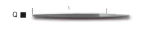 Image of Beta Tools 1718A10/Q Second-Cut Square File No Handle 250mm 017180041
