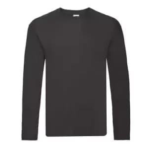 Image of Fruit Of The Loom Mens R Long-Sleeved T-Shirt (3XL) (Black)