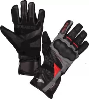 Image of Modeka Panamericana Motorcycle Gloves, black-red, Size XL, black-red, Size XL