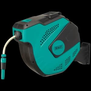 Image of Sealey Auto Rewind Control Garden Hose Reel 20m