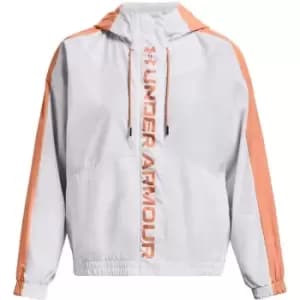 Image of Under Armour Rush Woven FZ Jacket - White