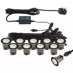 Image of Saxby IkonPRO CCT LED Outdoor Recessed Guide Clear 3000/4000K IP67