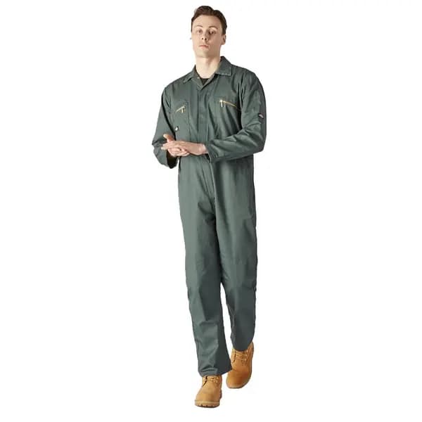 Image of Dickies Mens Redhawk Zipped Boiler Suit Coverall XL - Chest 44-46' Lincoln Green DIC015-LCNGRN-XL