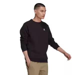 Image of Cotton Mix Sweatshirt with Small Trefoil Logo and Crew Neck
