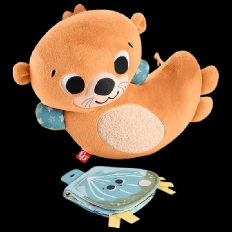 Image of Fisher-Price Fisher-Price 2in1 Rockin' Tummy Time Otter Plush Sensory Toy