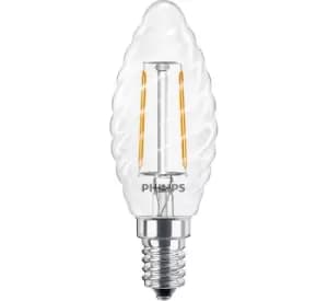 Image of Philips 2W LEDCandle E14 SES Candle Very Warm White - 57411900