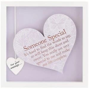 Image of Said with Sentiment Square Heart Frames Someone Special