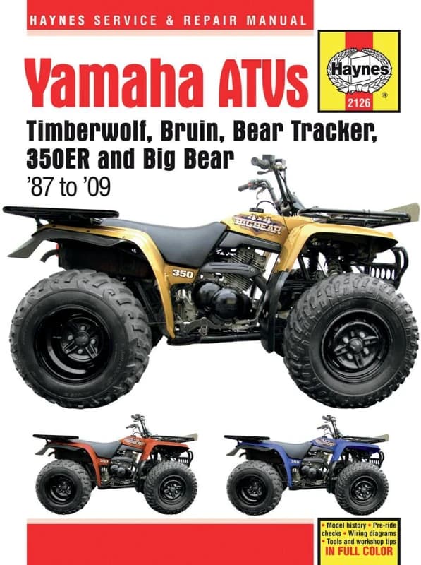 Image of 2126 - Haynes Service & Repair Manual For Yamaha YFB 250 2X4 1992-1995 2126