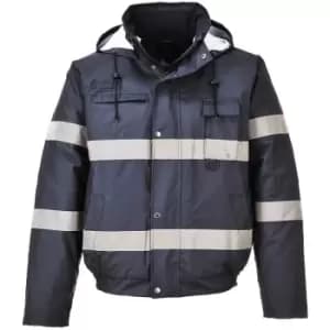 Image of Portwest Iona Lite Reflective Work Bomber Jacket (XXL) (Navy) - Navy