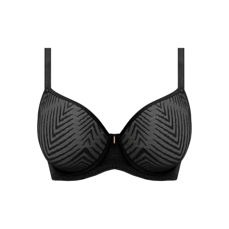 Image of Freya Womens plunge t-shirt underwired molded bra Freya Tailored Noir Female 100D