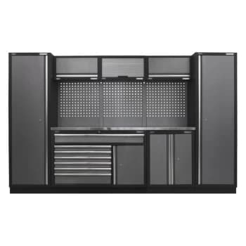 Image of Superline Pro 3.24m Storage System - Stainless Steel Worktop