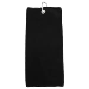 Image of Towel City Microfibre Golf Towel (One Size) (Black)