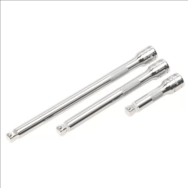 Image of Genuine SEALEY AK763 Wobble/Rigid Extension Bar Set 3pc 3/8Sq Drive