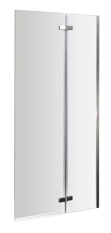 Image of Balterley Chrome 5mm Toughened Safety Glass Centre Hinged Shower Bath Screen Silver unisex