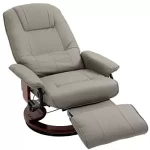 Image of Homcom Ergonomic Office Recliner Sofa Chair Pu Faux Leather Plush Armchair Lounger