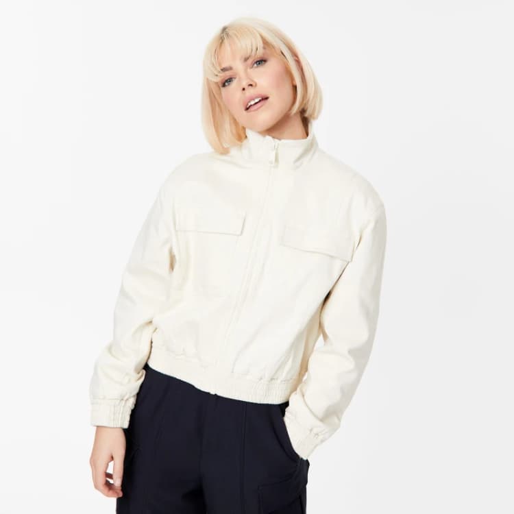 Image of Jack Wills Twill Bomber Jacket - Neutral Neutral 8