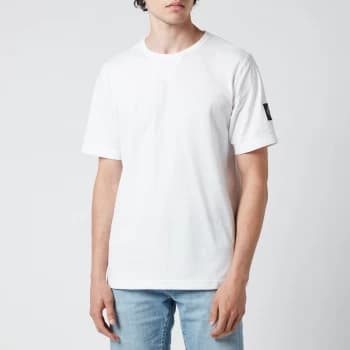 Image of Calvin Klein Jeans Mens Organic Cotton Badge T-Shirt - White - M