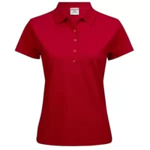 Image of Tee Jays Womens/Ladies Luxury Stretch Short Sleeve Polo Shirt (M) (Red)