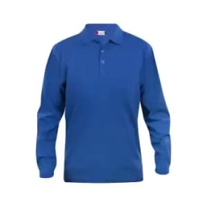 Image of Clique Mens Classic Lincoln Long-Sleeved Polo Shirt (M) (Royal Blue)