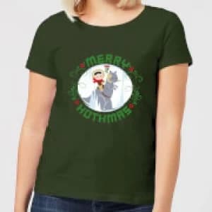 Image of Star Wars Merry Hothmas Womens Christmas T-Shirt - Forest Green - L