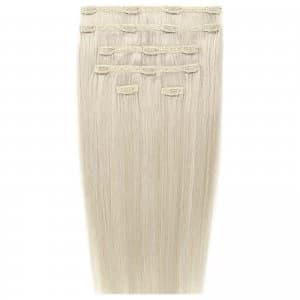 Image of Beauty Works Double Hair Set 18" Clip-In Hair Extensions (Various Shades) - Pure Platinum 60a