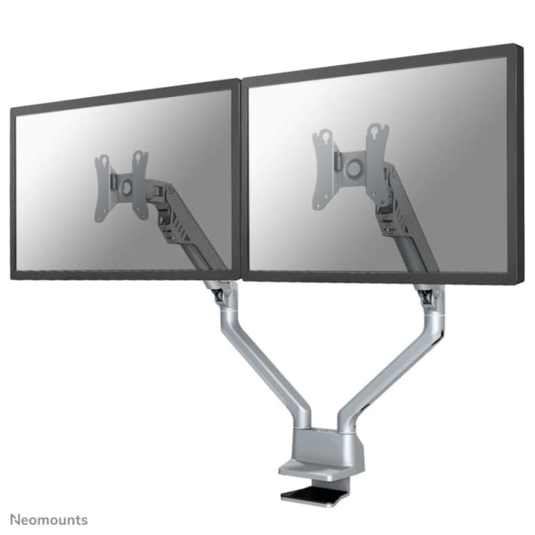 Image of NEWSTAR Full Motion Desk Mount (Clamp & Grommet) 10-32'' Silver