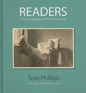 Image of readers vintage people on photo postcards