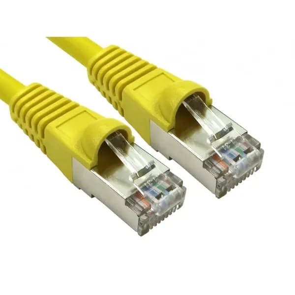 Image of Cables Direct 0.5m CAT6A Patch Cable (Yellow)