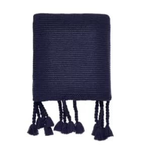 Image of Helena Springfield Cosmos/Viva Knitted Throw, Navy